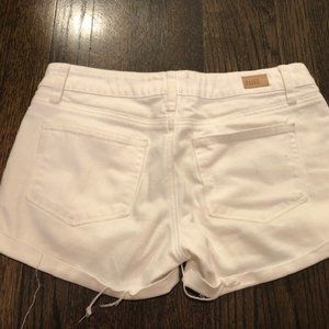 White denim shorts